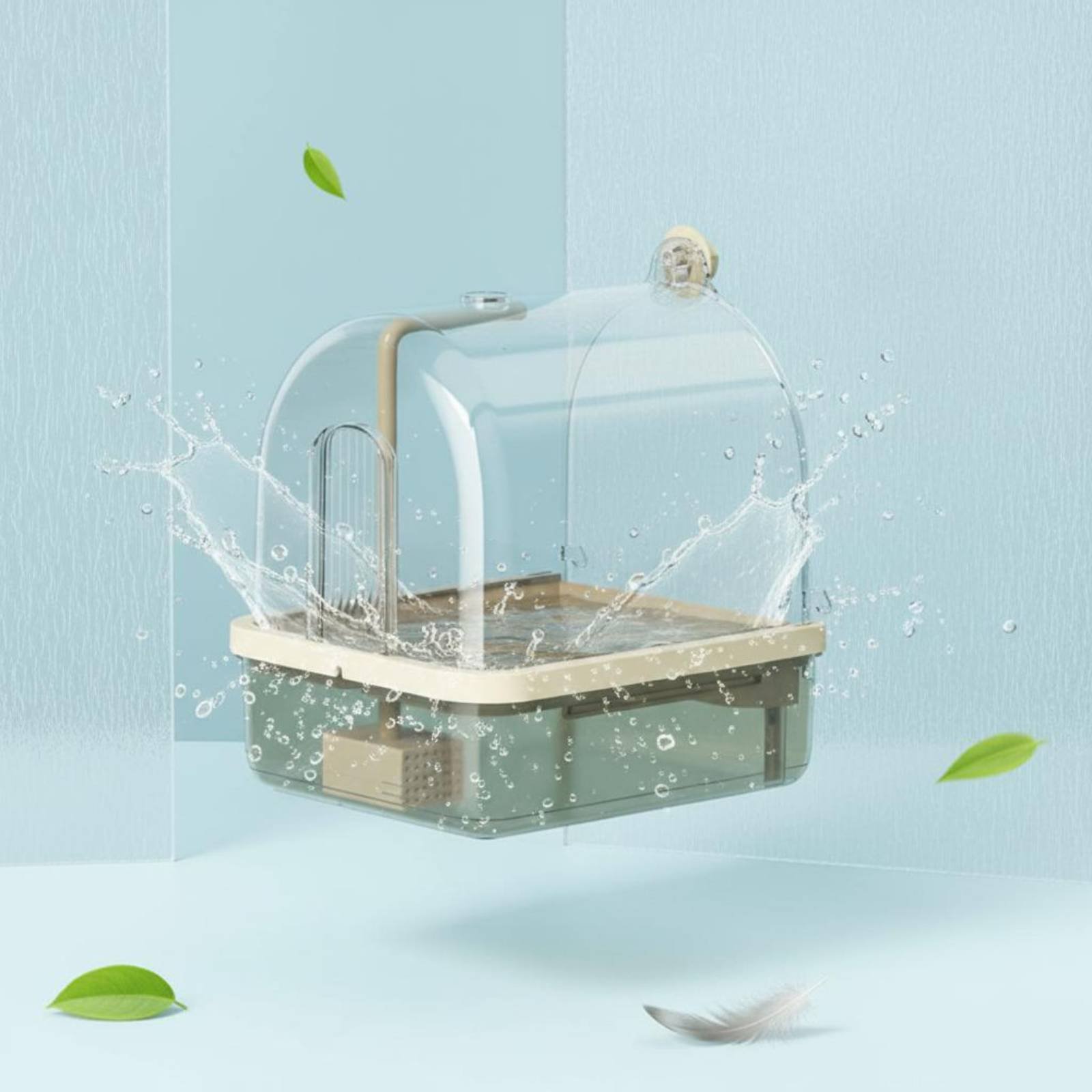 Pet Supplies In - Bak Mandi Burung Otomatis Sensor Nirkabel