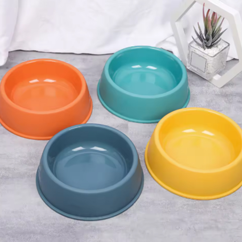 Pet Supplies Dog Food - Mangkuk Hewan Peliharaan Warna Solid Berkualitas