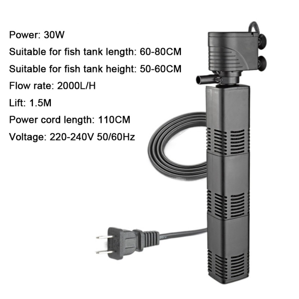 Fish Tank Filter Pump - Filter Akuarium Plastik 3 in 1,