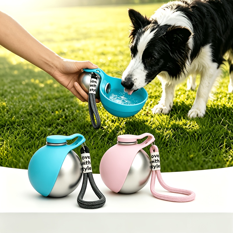 Pet Supplies Dog Food - Botol Air Anjing Stainless Steel 285ml,
