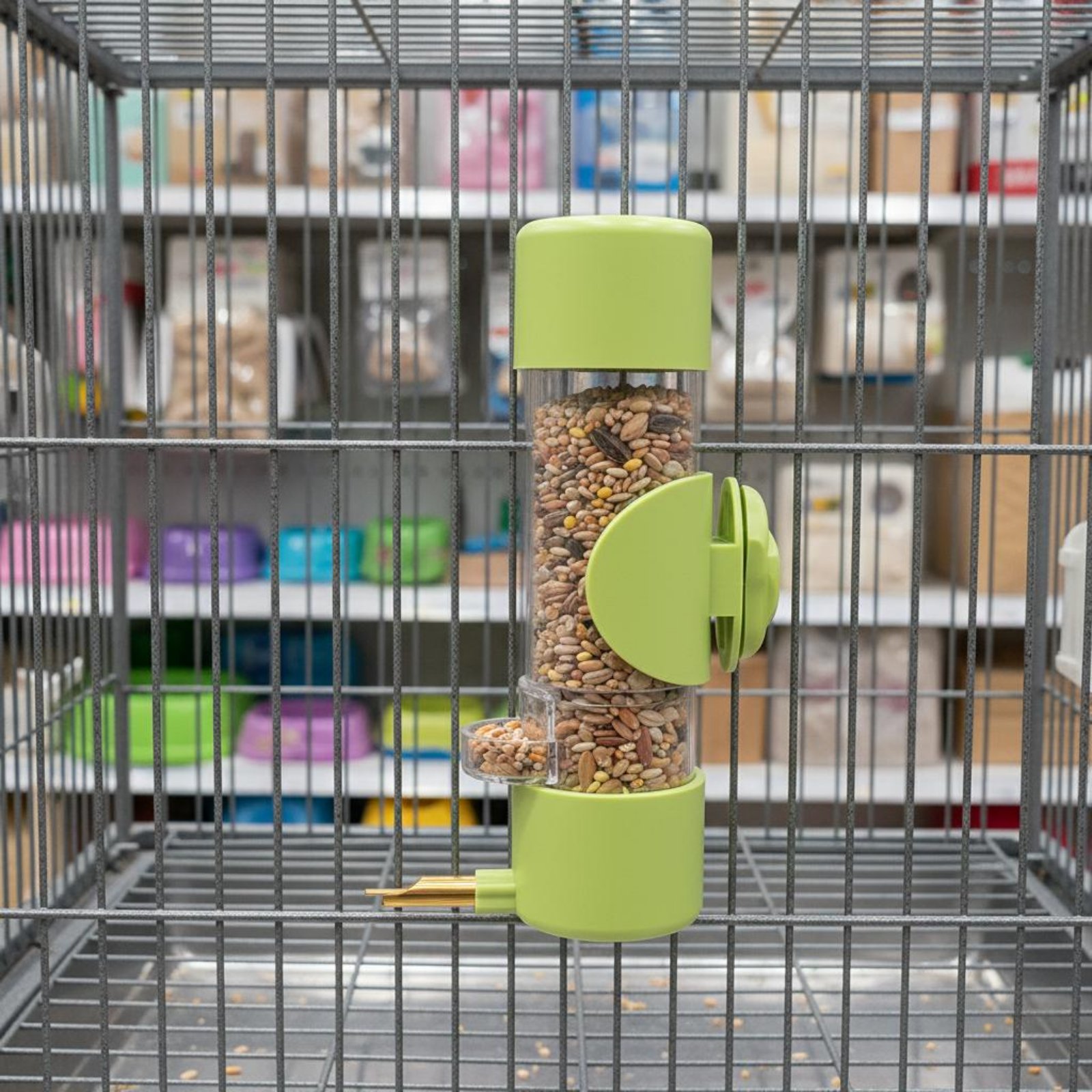 Pet Supplies In - Pengumpan Pemisah Biji-bijian Anti Cipratan Tanpa