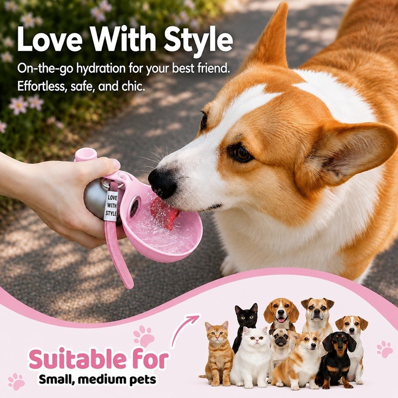 Botol Air Anjing Stainless Ste - Pet Supplies Dog Food ulasan dan harga