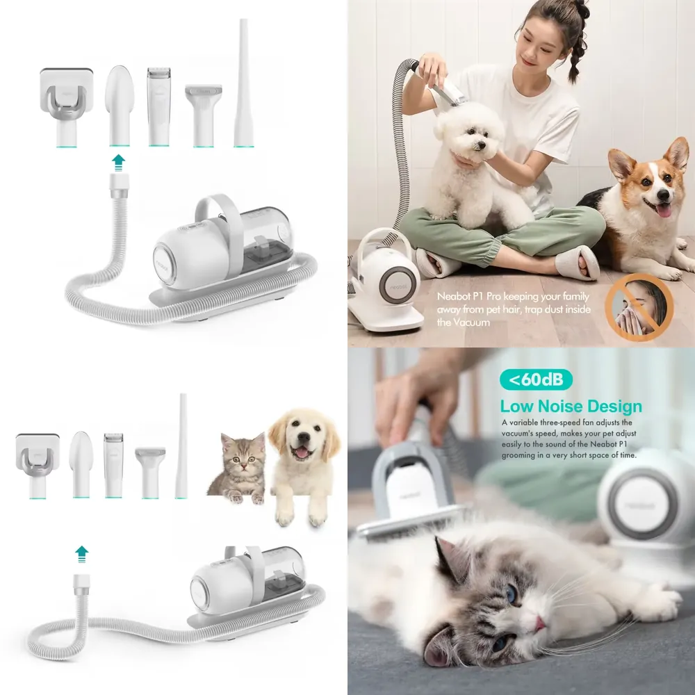 Neabot Dog Grooming Kit Vacuum - Dog Grooming Clippers ulasan dan harga